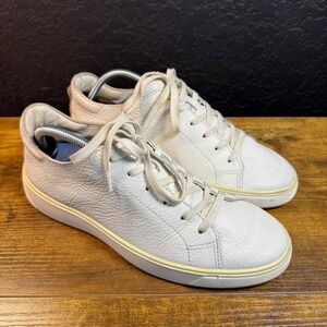 ECCO Leather Sneakers Women's Size 42 8M / 11W Casual Walking Shoes‎ White EUC
